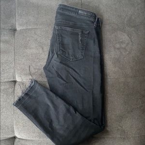 AG Adriano goldschmied black stilt crop jeans